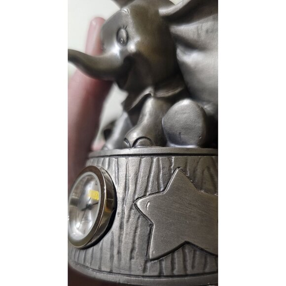 Disney Dumbo Limited Edition Pewter Clock Figure Quartz #412/5000 Malaysia WORKS - Picture 13 of 16